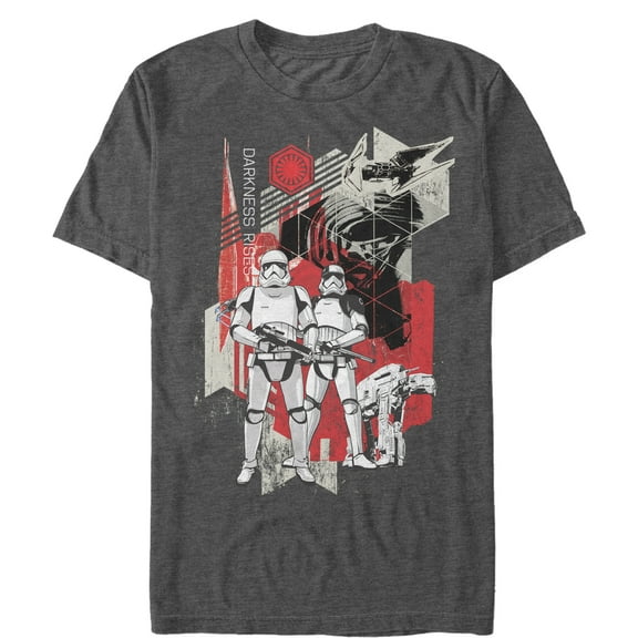 Men's Star Wars The Last Jedi Darkness Rises Graphic Tee Charcoal Heather 4X Large