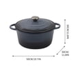 thumbnail image 3 of 20cm Enameled Dutch Oven, Heavy Duty 20cm Enameled Cast Iron Dutch Oven Pot, Multiuse Stovetop Cooker for Stewing Braising Baking Bread, Durable Pot for Home Kitchen All Stovetops, 3 of 7