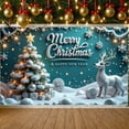 thumbnail image 5 of Decorated Tree Merry Christmas Reindeer Banner Snowflakes for Holiday Party Celebration Winter Decoration, 5 of 9