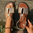 thumbnail image 2 of Womens Sandals Women's Fashion Casual Spring And Summer New Retro Solid Buckle Roman Sandals, 2 of 9