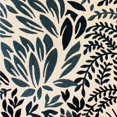 thumbnail image 3 of Plutus Leaf Snap Blue and Beige Luxury Throw Pillow - Double sided 12" x 20", 3 of 3