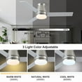thumbnail image 6 of Wellspeed 48 in. Mordern Ceiling Fan with Dimmable Light Kit and Remote, 3 Blades, 6-Speed Reversible DC Motor, for Indoor, Brushed Nickel, 6 of 11