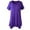 A0810-Purple, variant on QUINDOS Summer Dresses for Women Short Sleeve Crew Neck Sundress Casual Sun Dresses Pleated Solid Color Knee Length Mini Dresses for Women