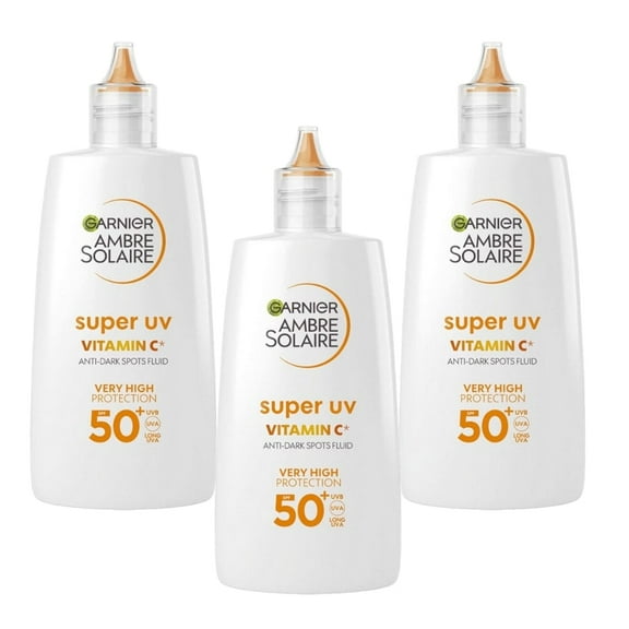 Garnier Ambre Solaire Super UV Vitamin C Facial SPF50  Cream 40ml 3 Pack