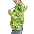thumbnail image 2 of Wukai Green Avocado Print Womens Hoodies Fleece Sweatshirts Long Sleeve Sweaters Pullover Fall Outfits Winter Clothes-Medium, 2 of 7