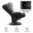 thumbnail image 5 of MCombo Swivel Recliners with Ottoman, Reclining TV Chairs with Vibration Massage, Faux Leather Ergonomic Lounge Chair for Living Room Bedroom 4832(Black), 5 of 7