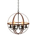 thumbnail image 1 of Gymax 6-Light Orb Chandelier Rustic Vintage Ceiling Lamp w/Bronze Finish Light Fixture, 1 of 10