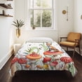 thumbnail image 4 of Pastoral Mushroom Fox Tapestry for Bedroom Wall Hanging Tapestry, Watercolor Eucalyptus Botanical Ceiling Backdrop Tapestries Poster Blanket Wall Decor for Teens Room Living Room Dorm 59" x 79", 4 of 8