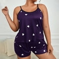 thumbnail image 2 of LIIPEE Summer T Shirt Shorts Plus Size Women Sleepwear Pajamas Large Size Home Wear Casual Set Lovely Homewear, 2 of 3