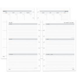 3-Pack A4 TUL Discbound Lined Refill Paper - 100gsm, 300 Sheets, 11 Disc Compatible, Letter Size