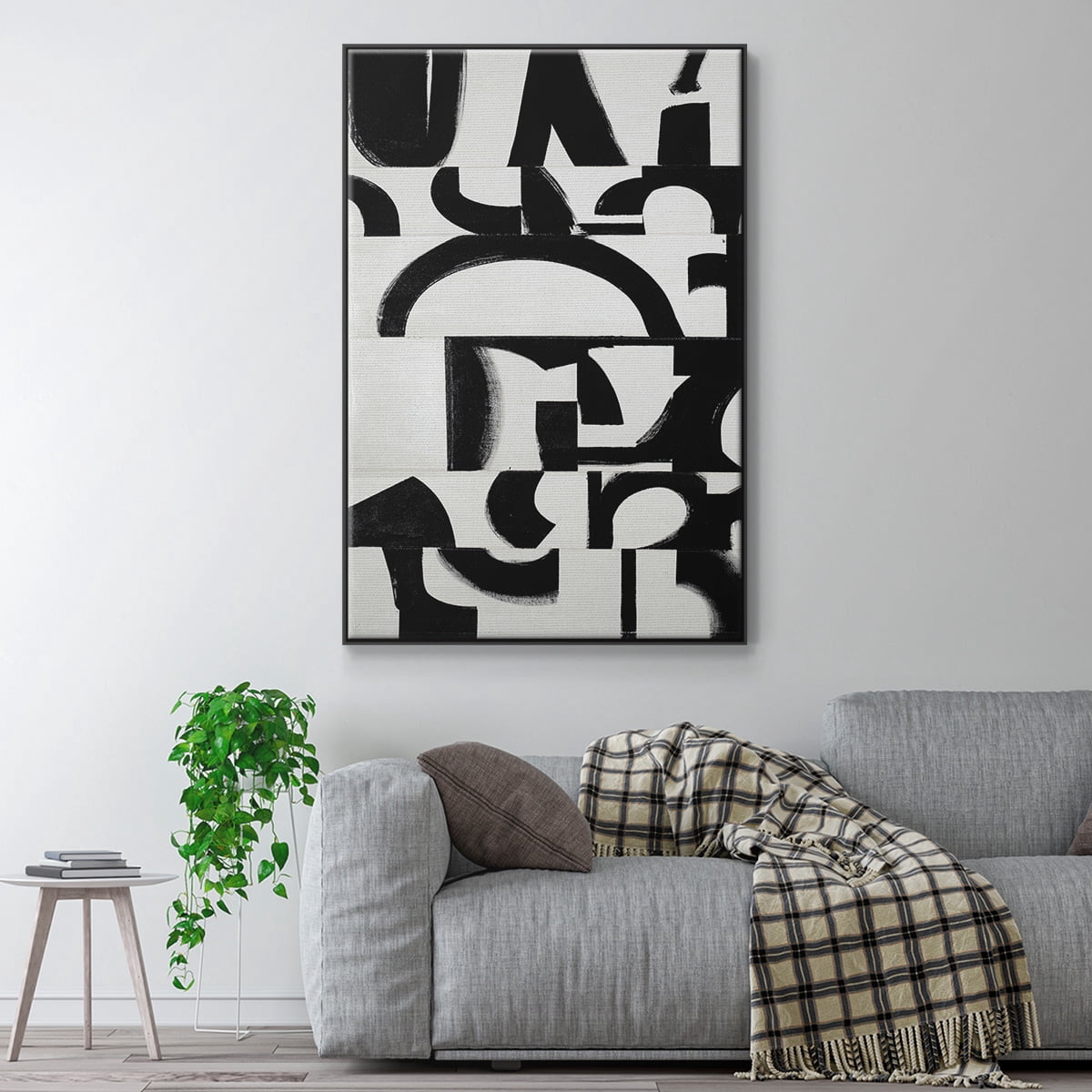 Prosperous Elements V11 Framed Premium Gallery Wrapped Canvas - Ready to Hang - 25 x 37 - Black Floating Frame
