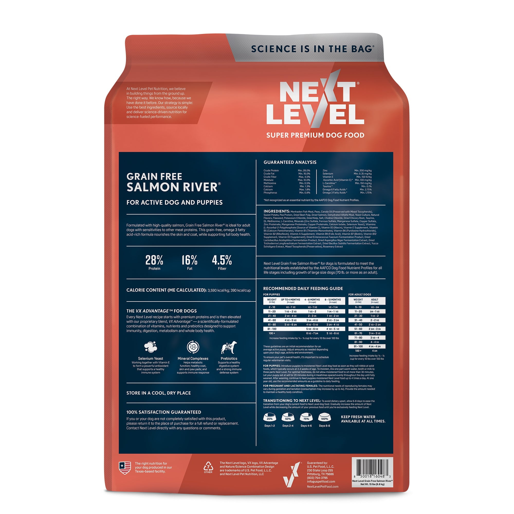 Next Level Salmon River Grain-Free Skin & Coat Recipe Dry Dog Food, 15 lb Bag
