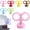 Pink, variant on Wind Up Key Toy Car Helmet - Cute 3D Decorative Auto Accessories, Wind Up Key for Back of Car,Universal Exterior Decor C-ar Accessories