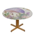 thumbnail image 3 of HAOXIT Forest Mushrooms Table Cloth Waterproof Round Washable Table Cover for Outdoor Party 46-50, 3 of 8