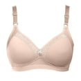 thumbnail image 2 of Loopsun Plus Size Bras for Women, Fashion Womens Bra Wire Free Underwear OnePiece Bra Everyday Underwear Bras Beige 44, 2 of 3