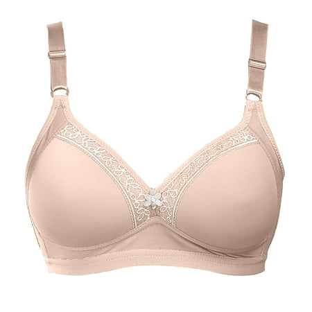 Women Bras Pullover Bra Feature V-Neck Balconette Bra Style W-516 Beige 46