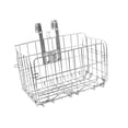thumbnail image 3 of Thickened Metal Front Handlebar Bike Basket Detachable Bike Basket Stylish Quick Silvery, 3 of 9