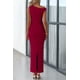 thumbnail image 2 of Vestido largo PRETTYGARDEN para mujer, verano 2025, rojo vino, 2 of 9