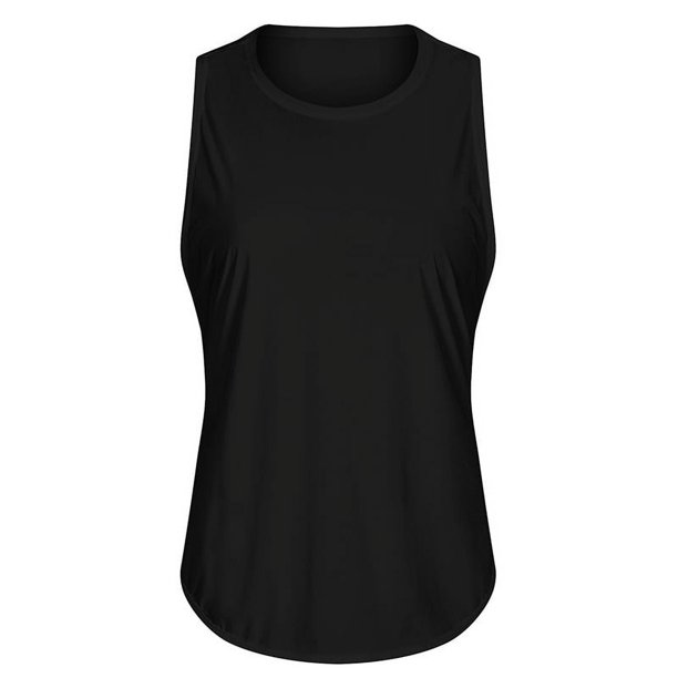 Camiseta de yoga de primavera y verano, blusa sin mangas para mujer, blusa de yoga holgada, transpirable y de secado rápido