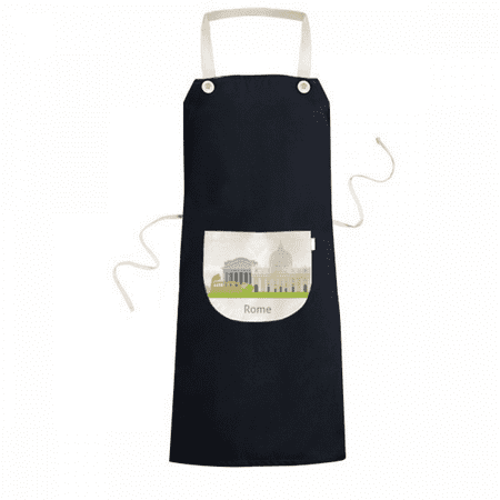 

Italy Rome Landscape National Landmark Apron Bib Sarong Cooking Baking Kitchen Pocket Pinafore