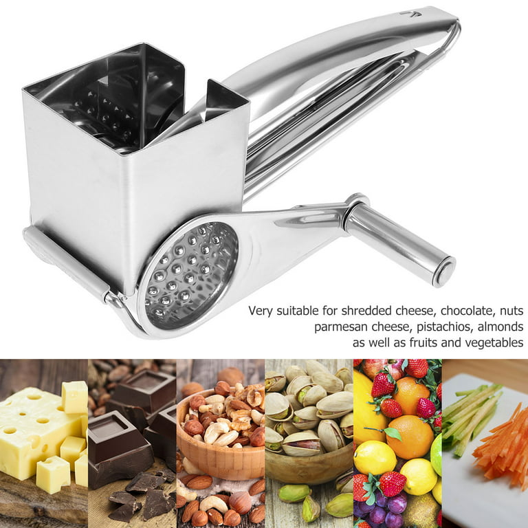 Cheese Grater with Handle,Box Grader Multifunction Vegetable Slicer  Portable Food Chopper for Cheese Vegetables Ginger