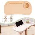 thumbnail image 6 of LeeQinersw Universal Stroller Snack Tray Stroller Tray Attachment Easy to Install Non Slip Partition Storage Detachable with Cups Holder Light Orange, 6 of 9