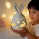 thumbnail image 5 of Luz nocturna LED de Conejo de Pascua | Adorno de resina translúcida vacía, iluminación ambiental suave, blanco, 7,87 x 5,9 pulgadas, decoración festiva para el hogar, idea de regalo única, 5 of 6