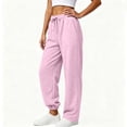 thumbnail image 5 of Noric Women's Jogger Pants High Waist Drawstring Elastic Waist with Pockets Adjustable‑Hem Relaxed‑Fit Casual Trousers, 5 of 6