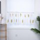 thumbnail image 2 of Cortinas bordadas con diseño de trigo azul y gris para decoración de gabinetes de cocina, 2 of 8