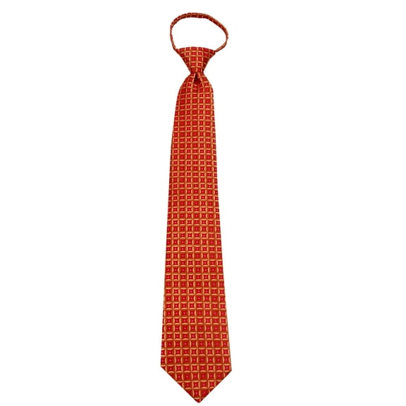 Mens Red Zipper Pre-made Fashion Zipper Necktie Ties