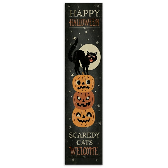 Creative Products Scaredy Cats Welcome 10.5 x 47 Porch Leaner