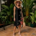 thumbnail image 3 of FUIALDOLG Red Rose Summer Dress for Women Lady Casual Tiered Sundresses with Pockets idi Tank Dresses Beach Dresses,4XL, 3 of 7