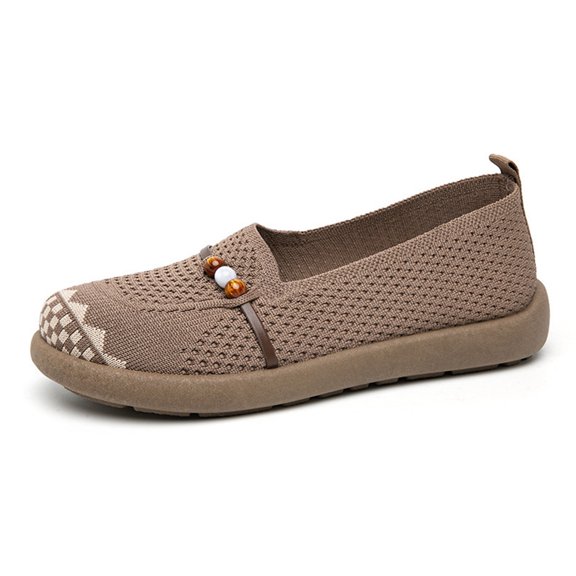 oqasdz Casual Shoes for Women Breathable Mesh Slip On Walking Shoes Lightweight Comfortable Flat Bottom Sneakers for Trendy Daily Wear Outdoor Summer