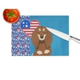 thumbnail image 4 of Longhair Chocolate and Cream Dachshund Glass Cutting Board Large 12 in x 15 in, 4 of 5