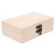 thumbnail image 4 of Unfinished Wooden Storage Box with Lock for Jewelry and Keepsakes – DIY Rectangular Treasure Chest for Home Decor and Organization, 4 of 5