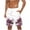 Purple, variant on ZCFZJW Summer Tropical Floral Print Beach Hawaiian Shorts for Men Lightweight Quick Dry Drawstring Elastic Waist Bathing Suit Trendy Holiday Vacation Swim Trunks with Pockets Blue L