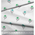 thumbnail image 2 of Soimoi Velvet Fabric Leaves & Floral Block Printed Fabric 1 Yard 58 Inch Wide, 2 of 3