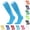 Sky Blue, variant on QSAWXQZ Kids' Soccer Socks Cotton Knee High Non Slip Breathable Cushioned Athletic Socks Free Size