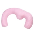 thumbnail image 3 of Almohadas de embarazo en forma de J, color rosa, para aliviar la presión abdominal, alta elasticidad, rebote rápido, para dormir., 3 of 14