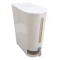 thumbnail image 1 of Rice Dispenser, 10 Kg Cereal Storage Bin Compact Grain Storage Container, Household Rice Dispenser Bucket with Lid and Cup, Food Grade PP Material, for Rice, Flour, Grains, 1 of 7