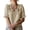 Beige, variant on Women Ruffle V Neck Blouse Puff Short Sleeve Casual Boho Vacation Beach Loose Tops, Black XXL