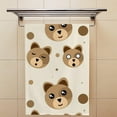 thumbnail image 4 of Soft Hand Fingertip Towels 2 Pcs Face Bath Towels Bear Face Absorbent Washcloths for Bathroom Hotel Kitchen 30x15in, 4 of 6