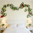 thumbnail image 6 of JGJJUGN Spring Hydrangea Wreath Faux Flower Vine Rattan Decorations Artificial Floral Swag for Front Door Wall Table Holiday Home Decor Seasonal Accent, 6 of 6