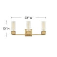 thumbnail image 6 of 3 Light Bathroom Vanity in Mid-Century Modern Style 23 inches Wide By 10 inches High-Heritage Brass Finish Bailey Street Home 81-Bel-3088125, 6 of 6