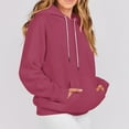 thumbnail image 5 of Mgmyaa Women's Raglan Sleeve Hoodie Long Sleeve Drawstring Hooded Top Casual Sweatshirt with Pockets, 5 of 8