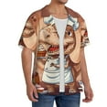 thumbnail image 2 of Honeii Dinosaur Baking Delight for Men's Short-Sleeved Button-Up Collared Shirt Featuring A Pocket, Perfect for Beach Vacations, And Travel Adventures.-3X-Large, 2 of 5