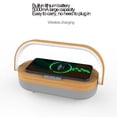 thumbnail image 4 of Lámparas de carga inalámbrica - Lámpara de mesita de noche con altavoz Bluetooth de 3 niveles, 4 of 8