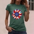 thumbnail image 5 of Zynoxe Women's T-Shirts Fourth of July Patriotic Graphic Tees for Women Casual Summer Crew Neck Short Sleeve Going Out Tops (#03 Green,M), 5 of 7