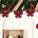thumbnail image 4 of RKSTN christmas deals Burgundy Bow Christmas Decoration Flocking Hanging Christmas Tree Decoration Hanging Decoration, 4 of 6
