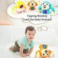 thumbnail image 6 of Tumble Monkey Puzzle Sound And Light Electric Tipping Monkey Boy Girl Baby Crawling Somersault Little Monkey Toy, 6 of 7